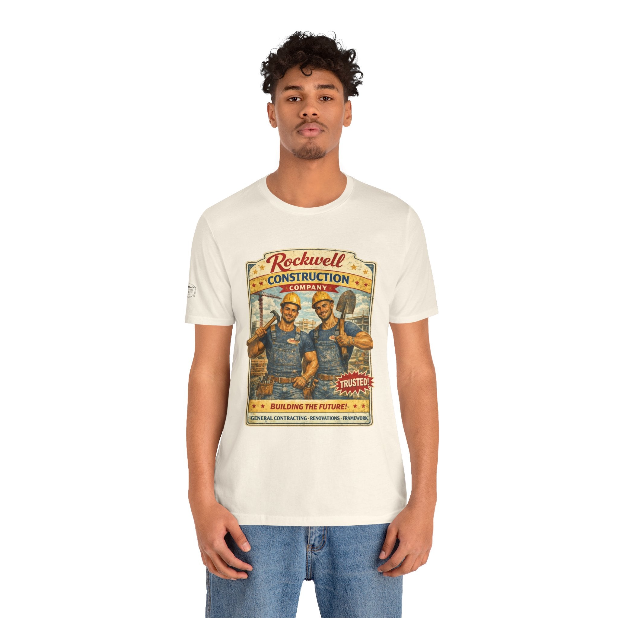 Rockwell Construction Vintage T-Shirt — "Building the Future" Retro Contractor Tee