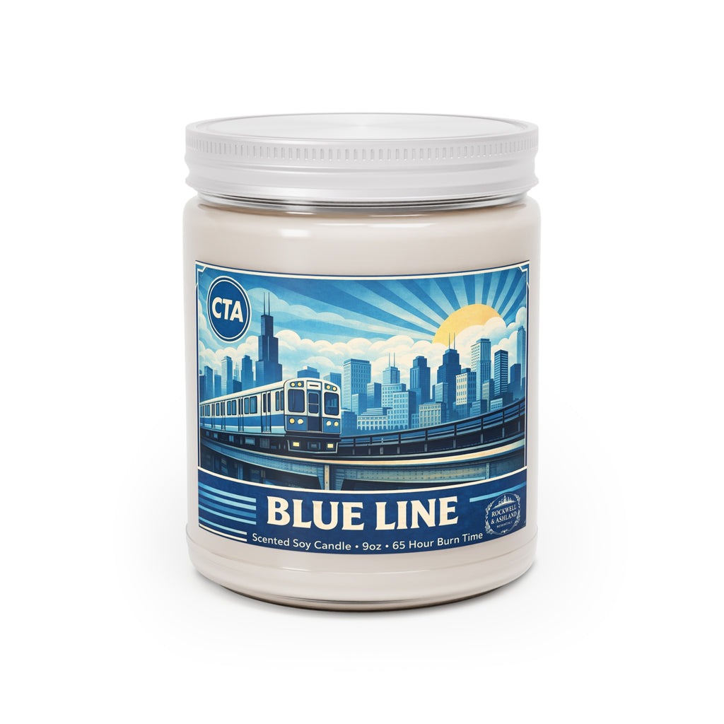 “Blue Line” Scented Soy Candle — 9oz