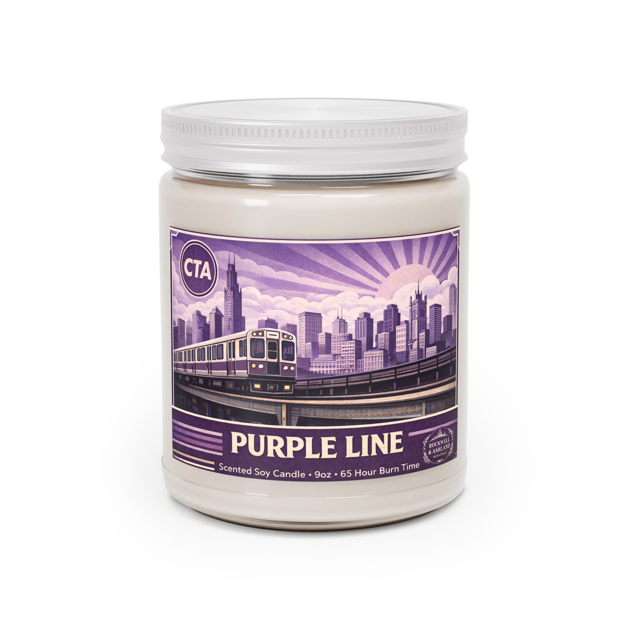 “Purple Line” Scented Soy Candle — 9oz