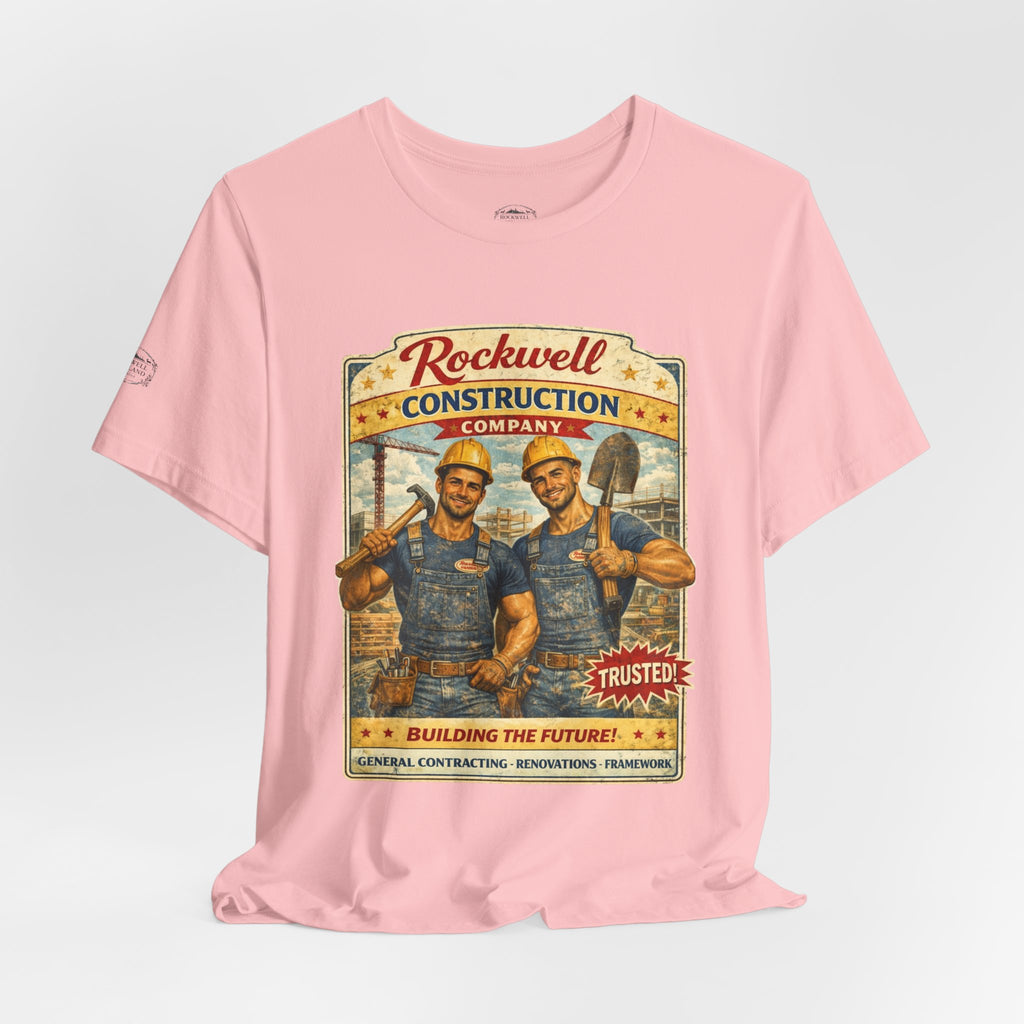 Rockwell Construction Vintage T-Shirt — "Building the Future" Retro Contractor Tee