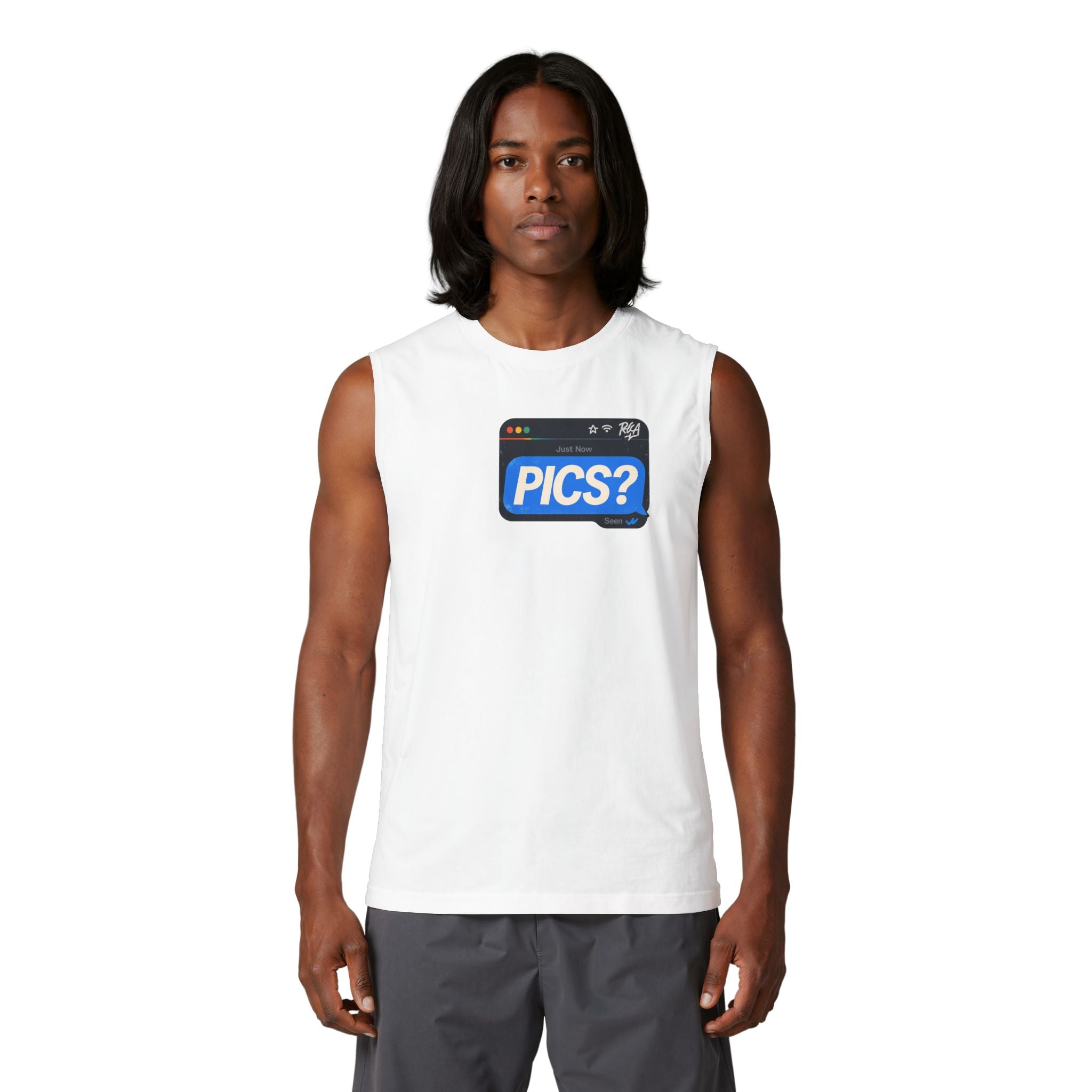 “PICS?” Muscle Tank