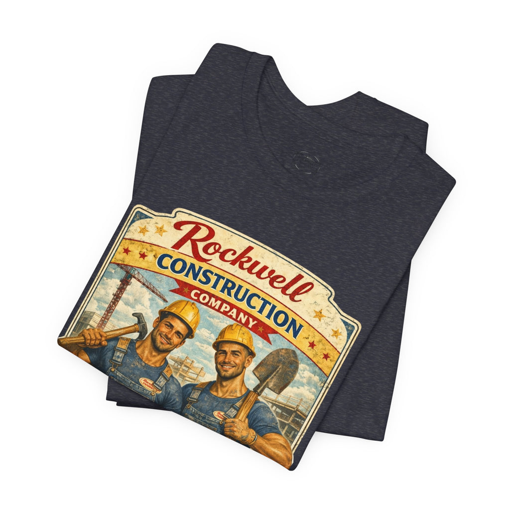 Rockwell Construction Vintage T-Shirt — "Building the Future" Retro Contractor Tee
