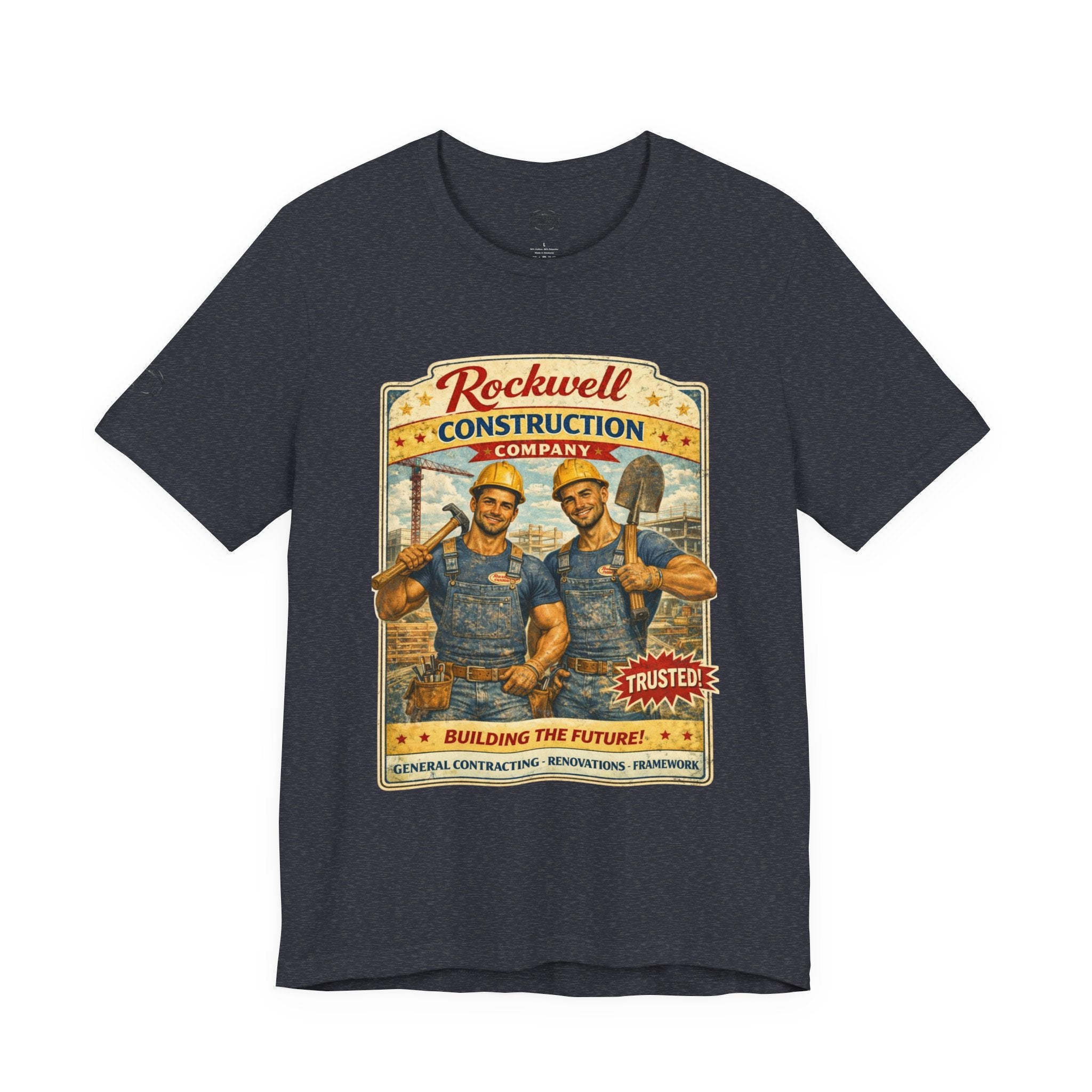 Rockwell Construction Vintage T-Shirt — "Building the Future" Retro Contractor Tee