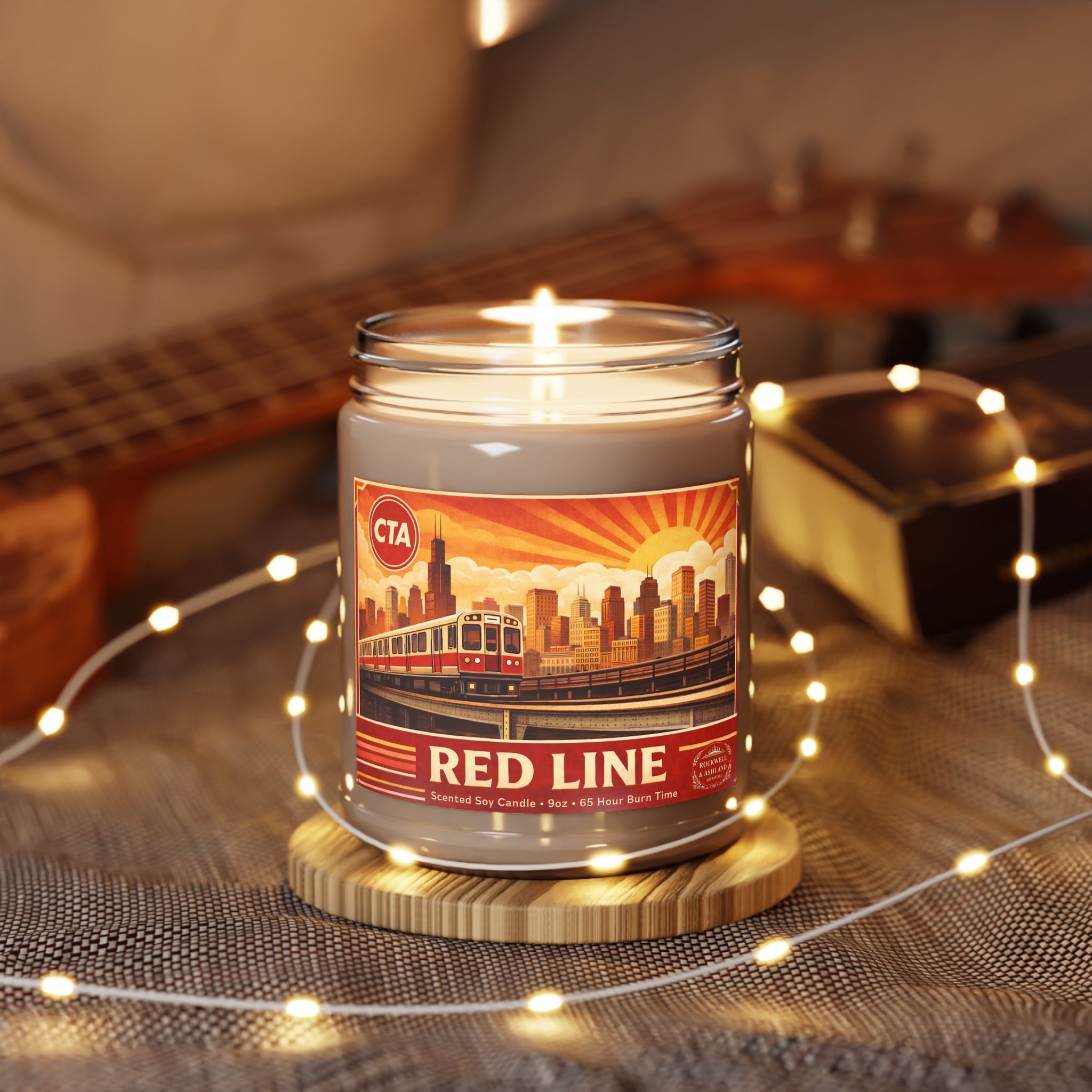 “Red Line” Scented Soy Candle — 9oz