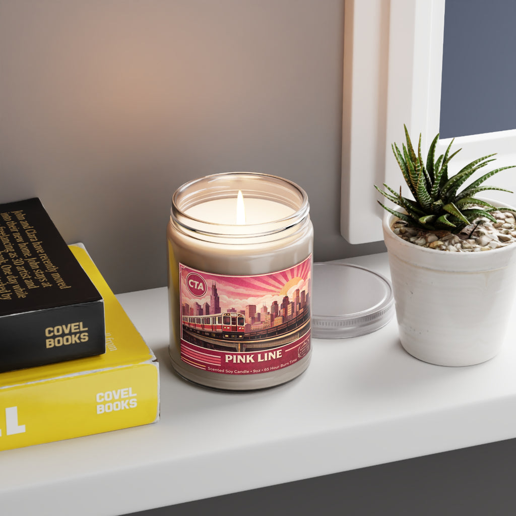 “Pink Line” Scented Soy Candle – 9oz