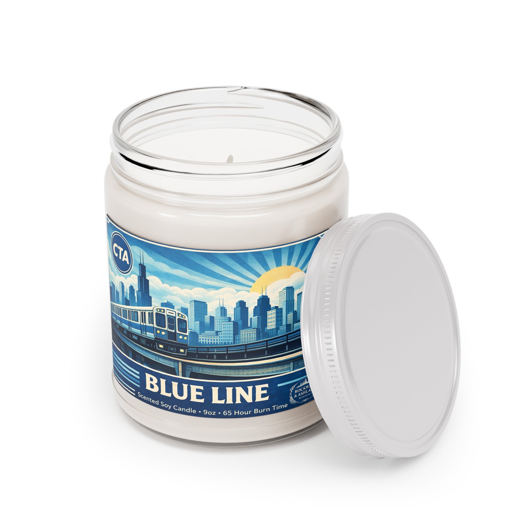 “Blue Line” Scented Soy Candle — 9oz