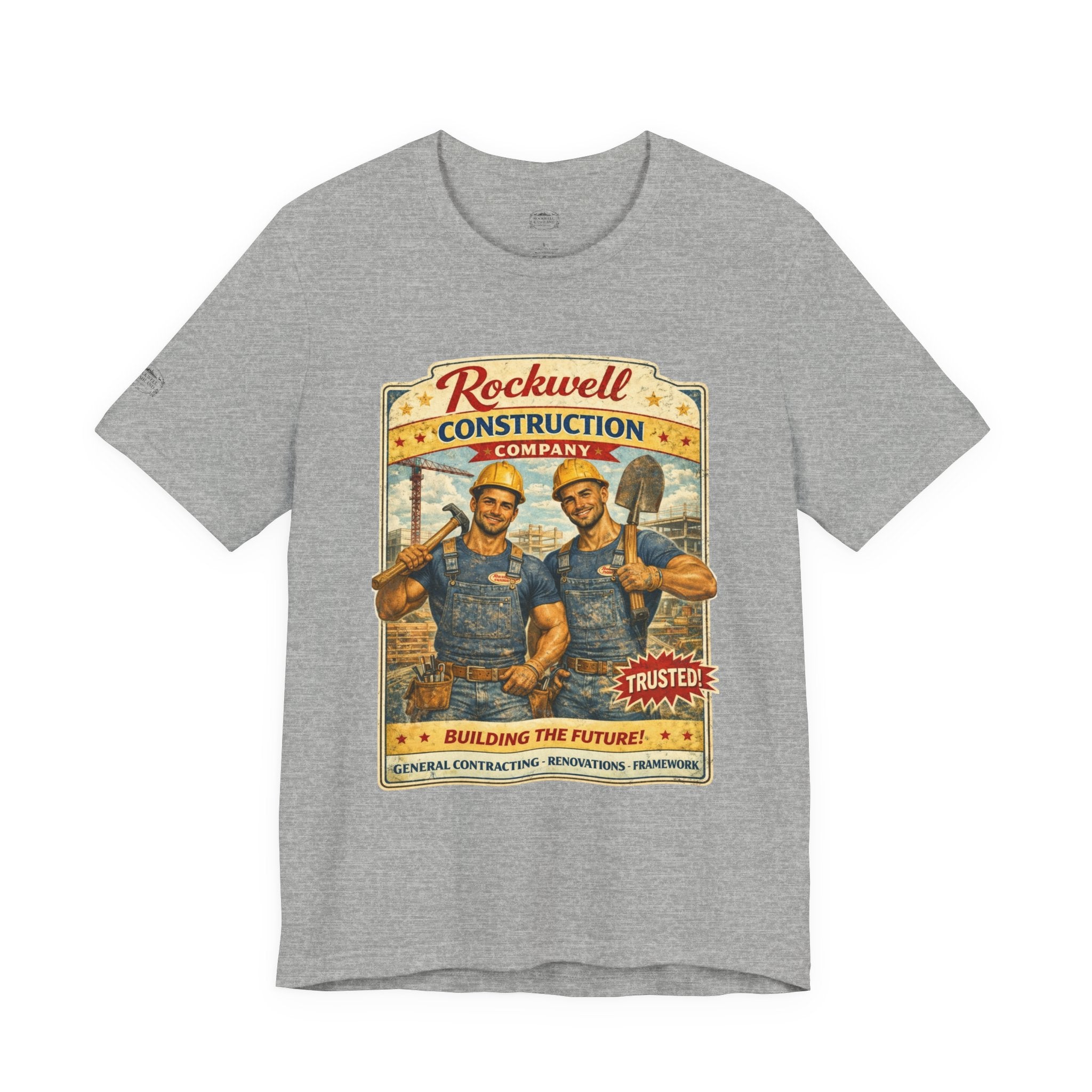 Rockwell Construction Vintage T-Shirt — "Building the Future" Retro Contractor Tee