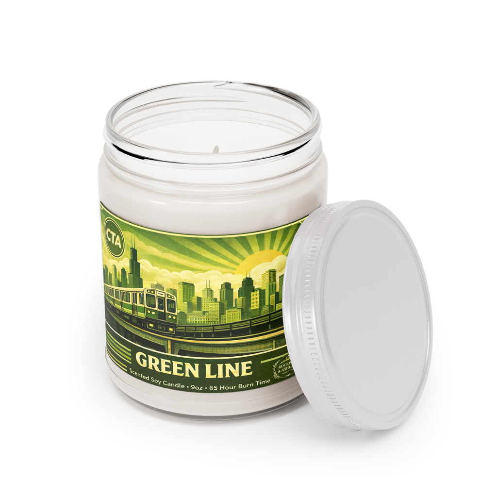 “Green Line” Scented Soy Candle — 9oz