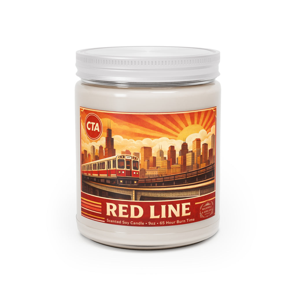“Red Line” Scented Soy Candle — 9oz