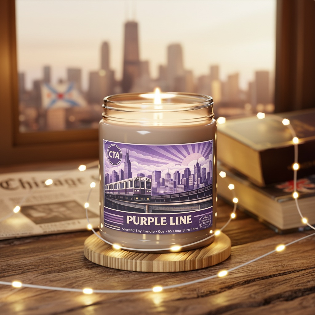 “Purple Line” Scented Soy Candle — 9oz