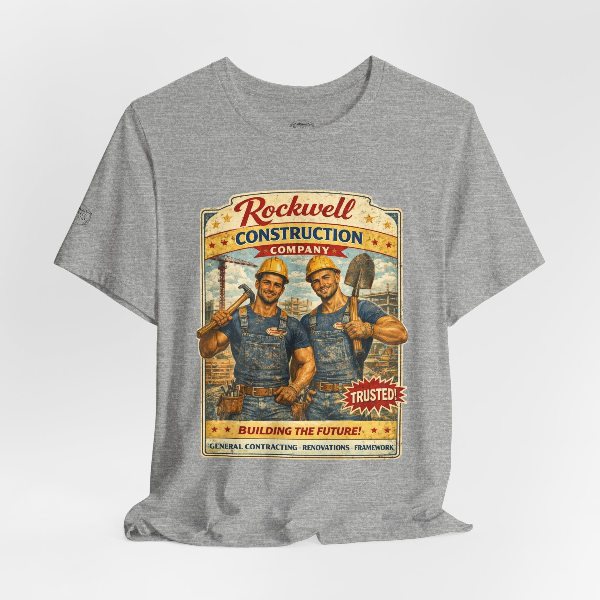 Rockwell Construction Vintage T-Shirt — "Building the Future" Retro Contractor Tee