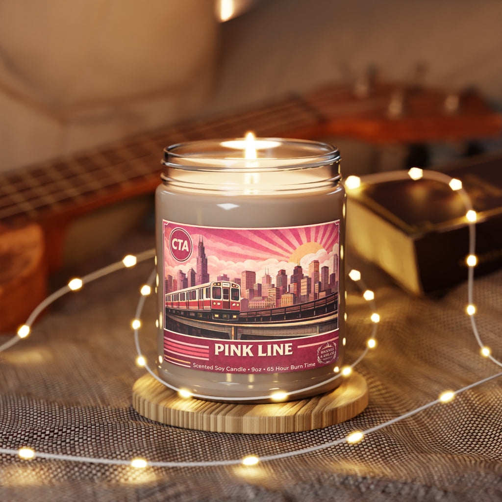 “Pink Line” Scented Soy Candle – 9oz