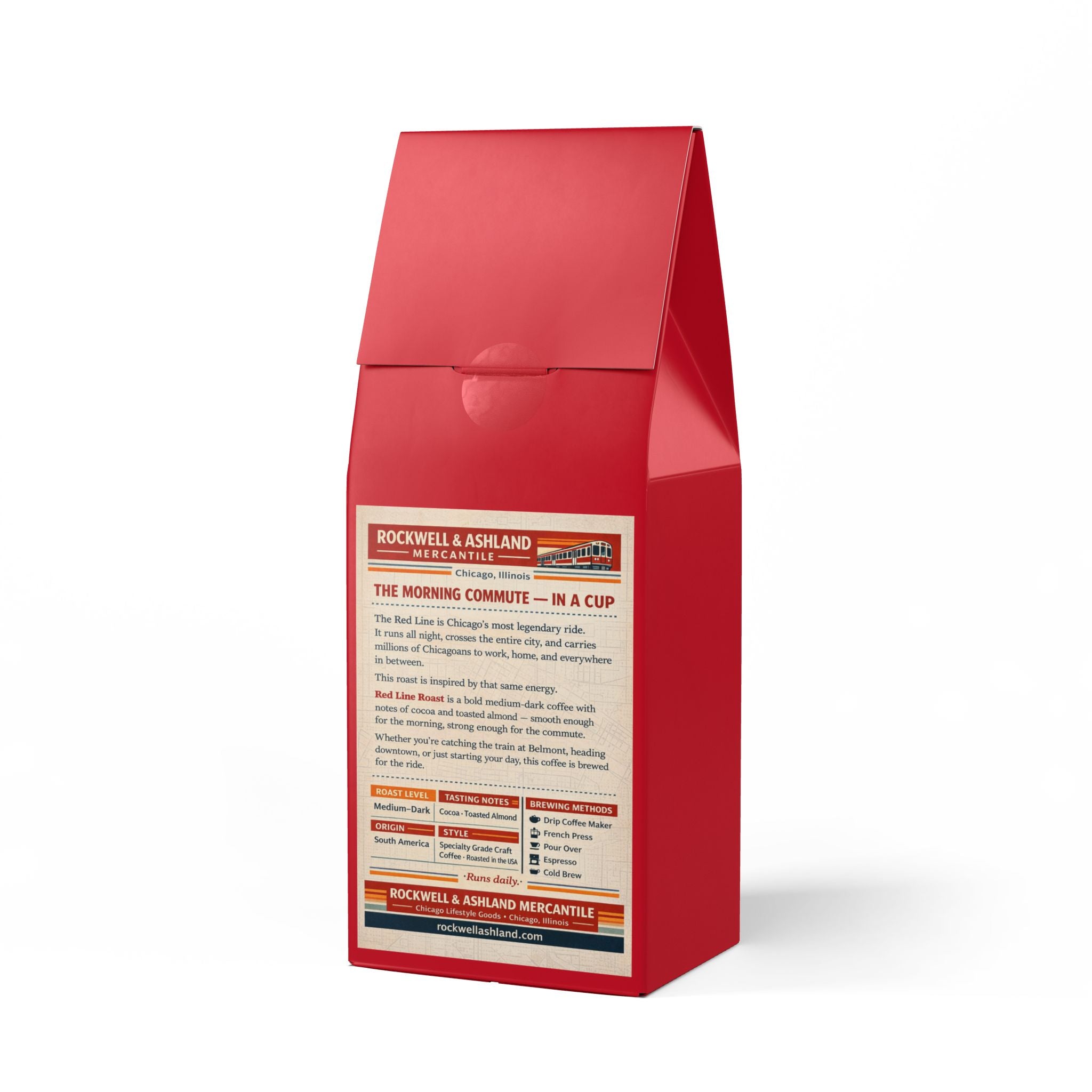 R&A “Red Line Roast” (Medium-Dark Roast, whole bean) 12oz