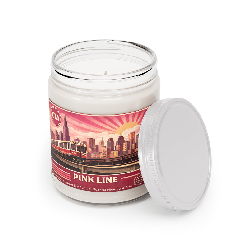 “Pink Line” Scented Soy Candle – 9oz