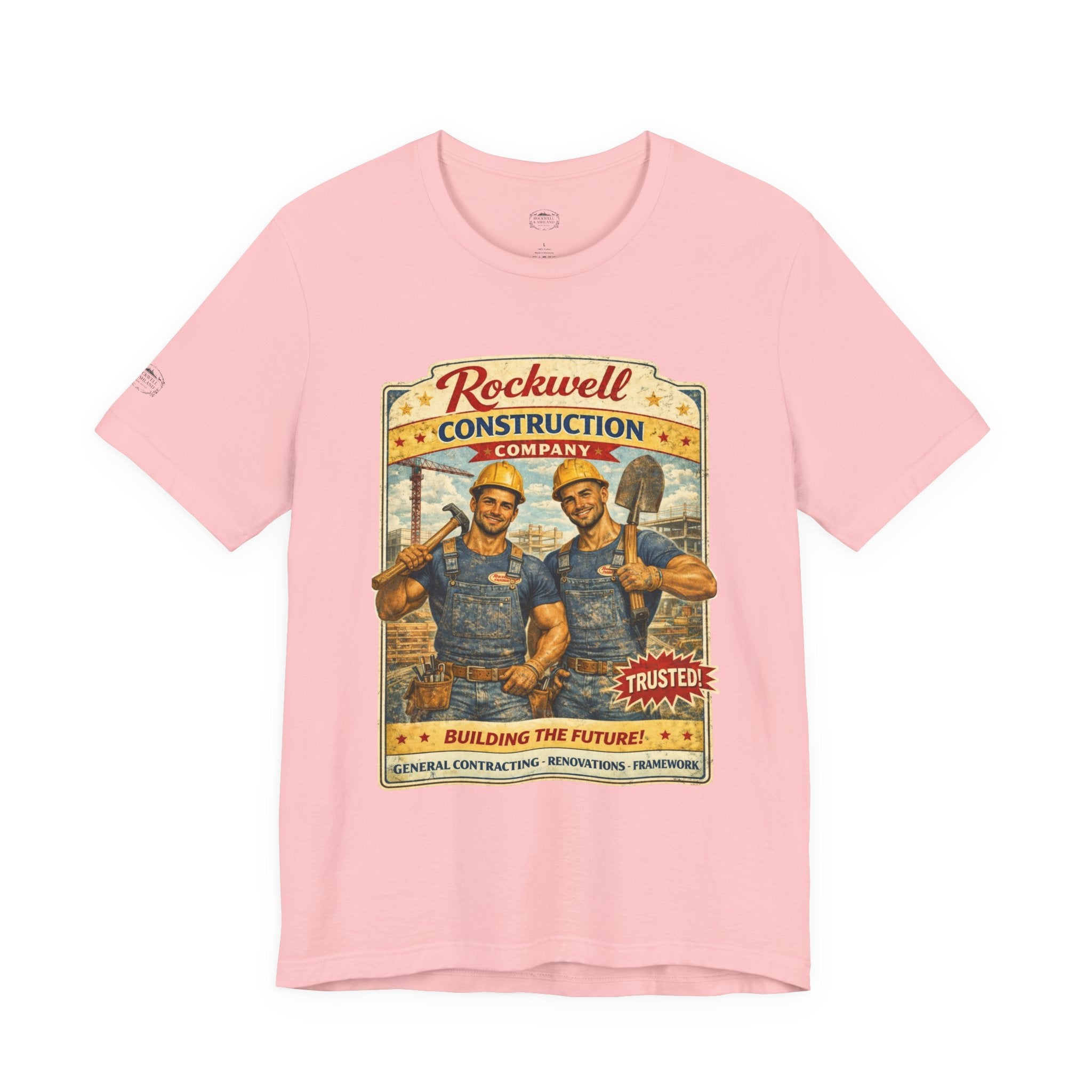 Rockwell Construction Vintage T-Shirt — "Building the Future" Retro Contractor Tee