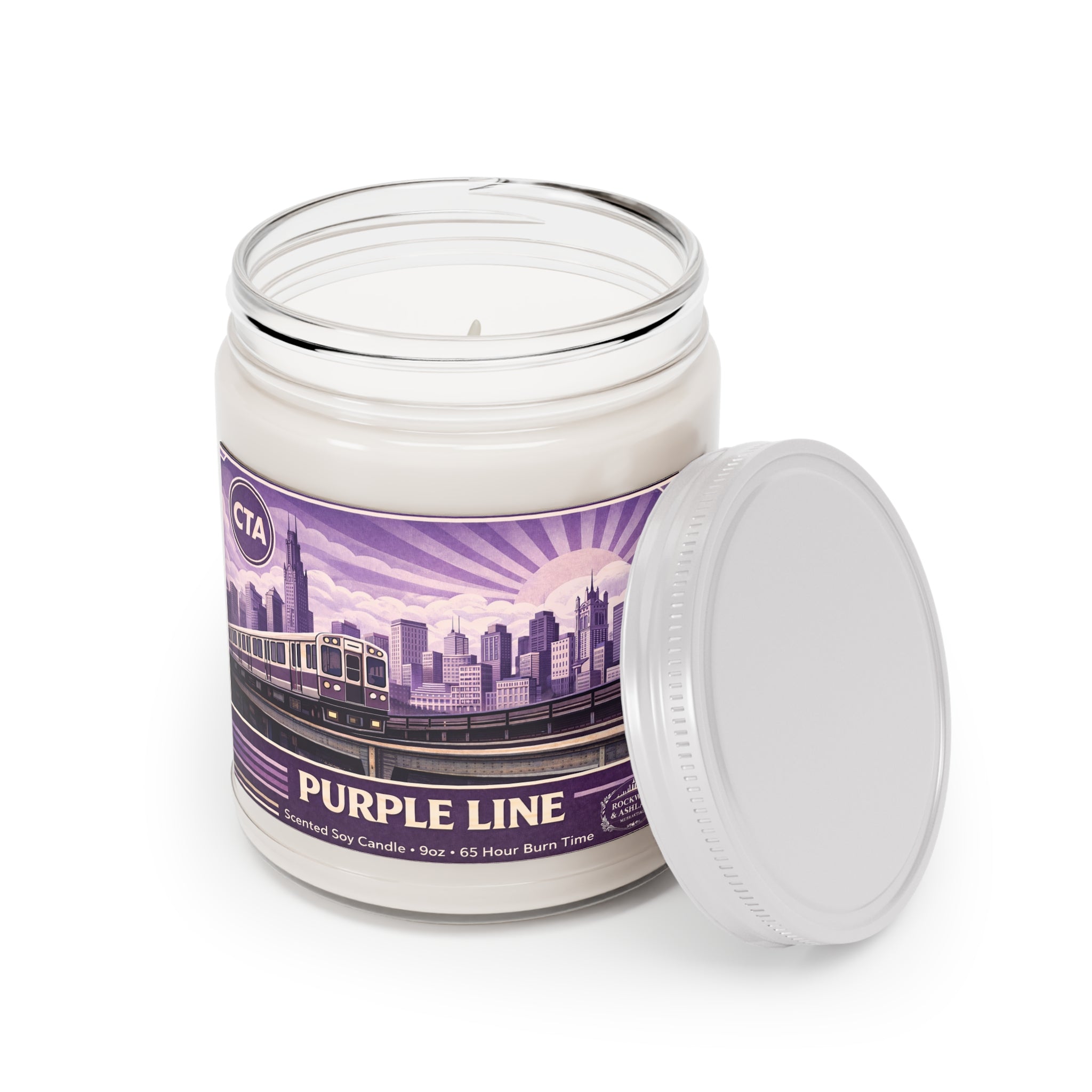 “Purple Line” Scented Soy Candle — 9oz