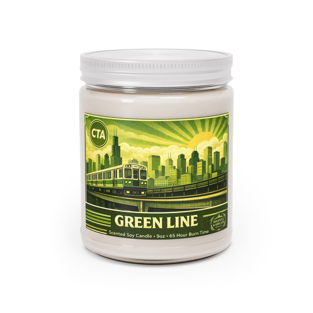 “Green Line” Scented Soy Candle — 9oz