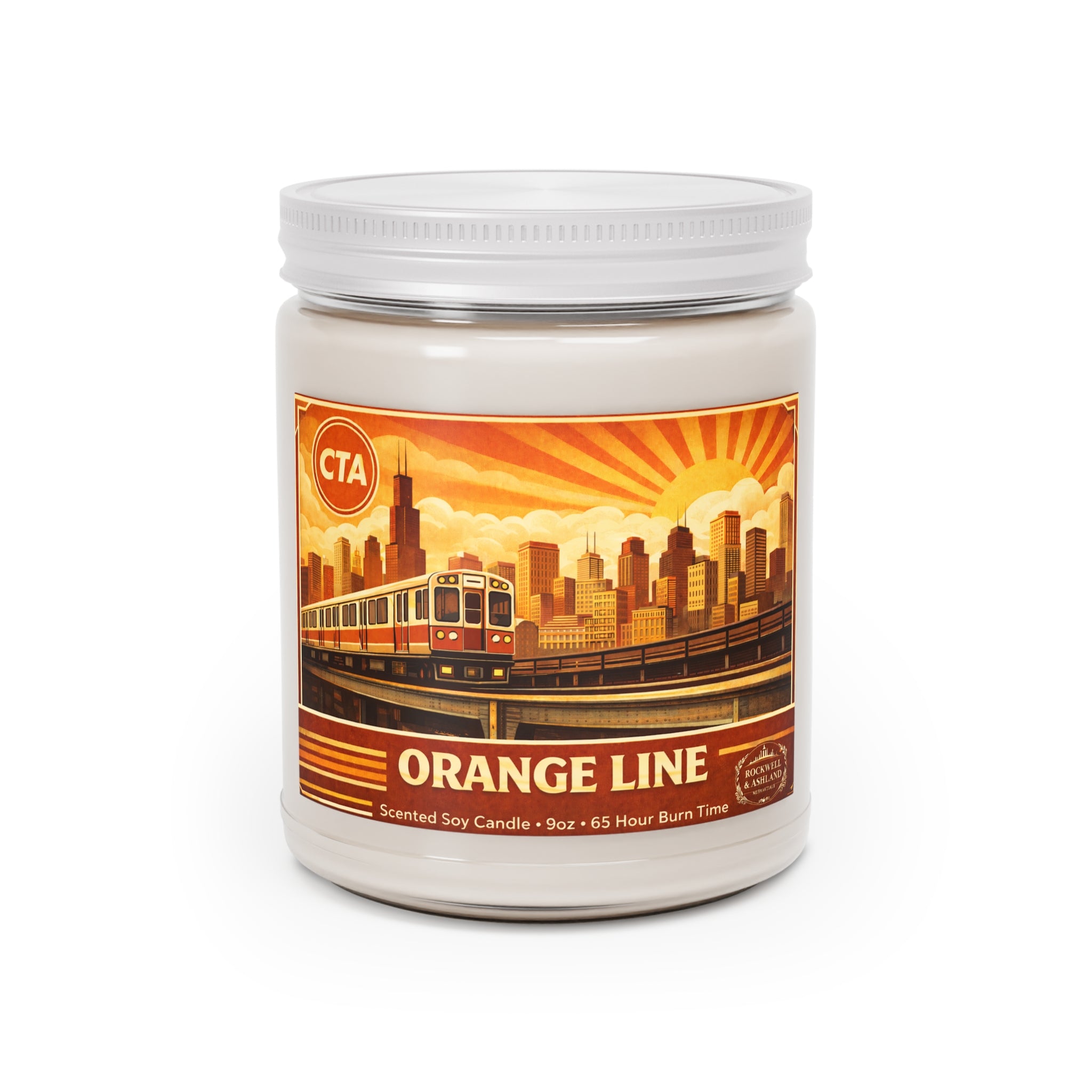 “Orange Line” Scented Soy Candle — 9oz