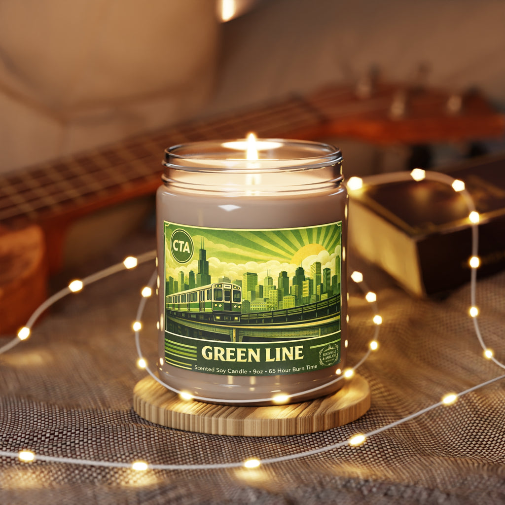 “Green Line” Scented Soy Candle — 9oz