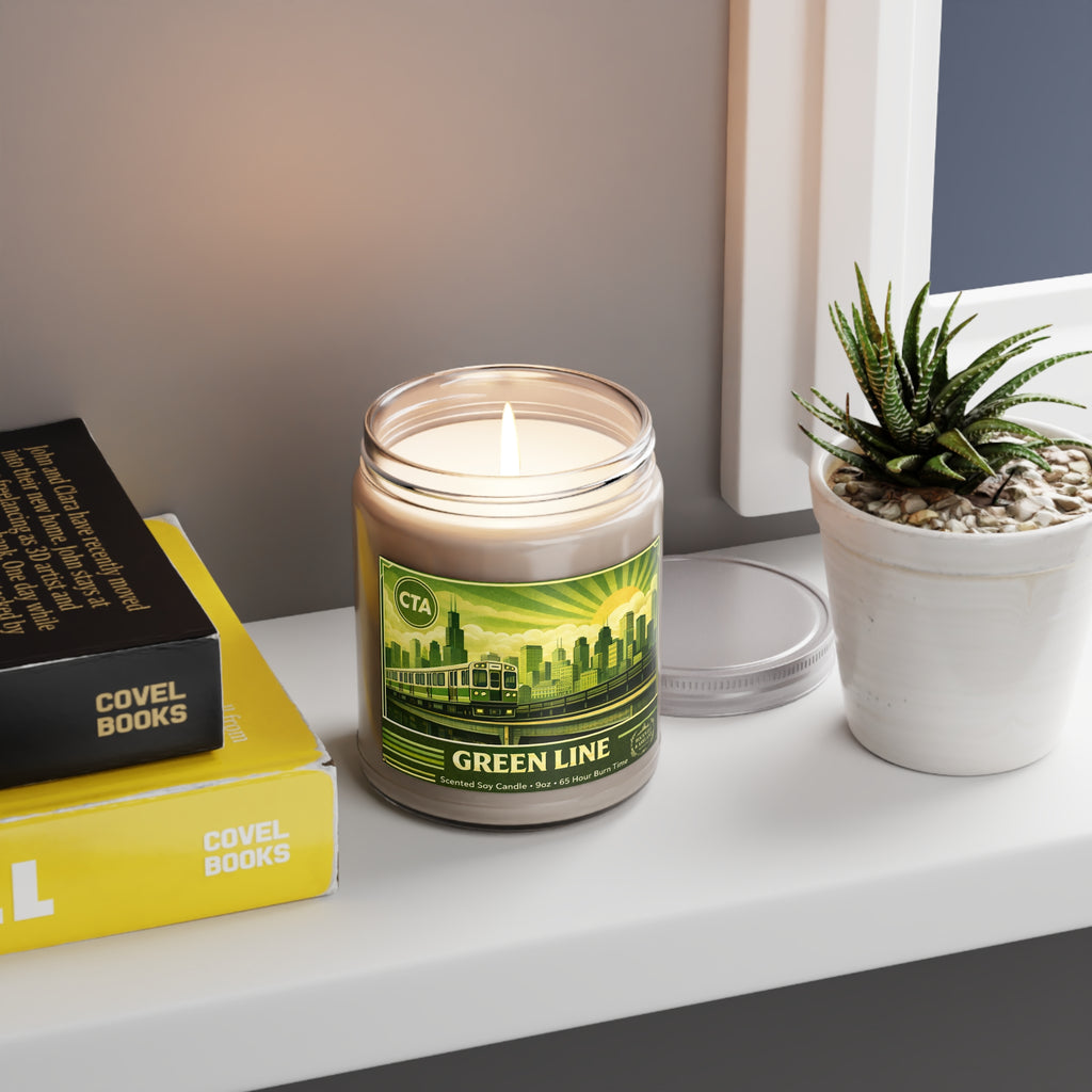 “Green Line” Scented Soy Candle — 9oz