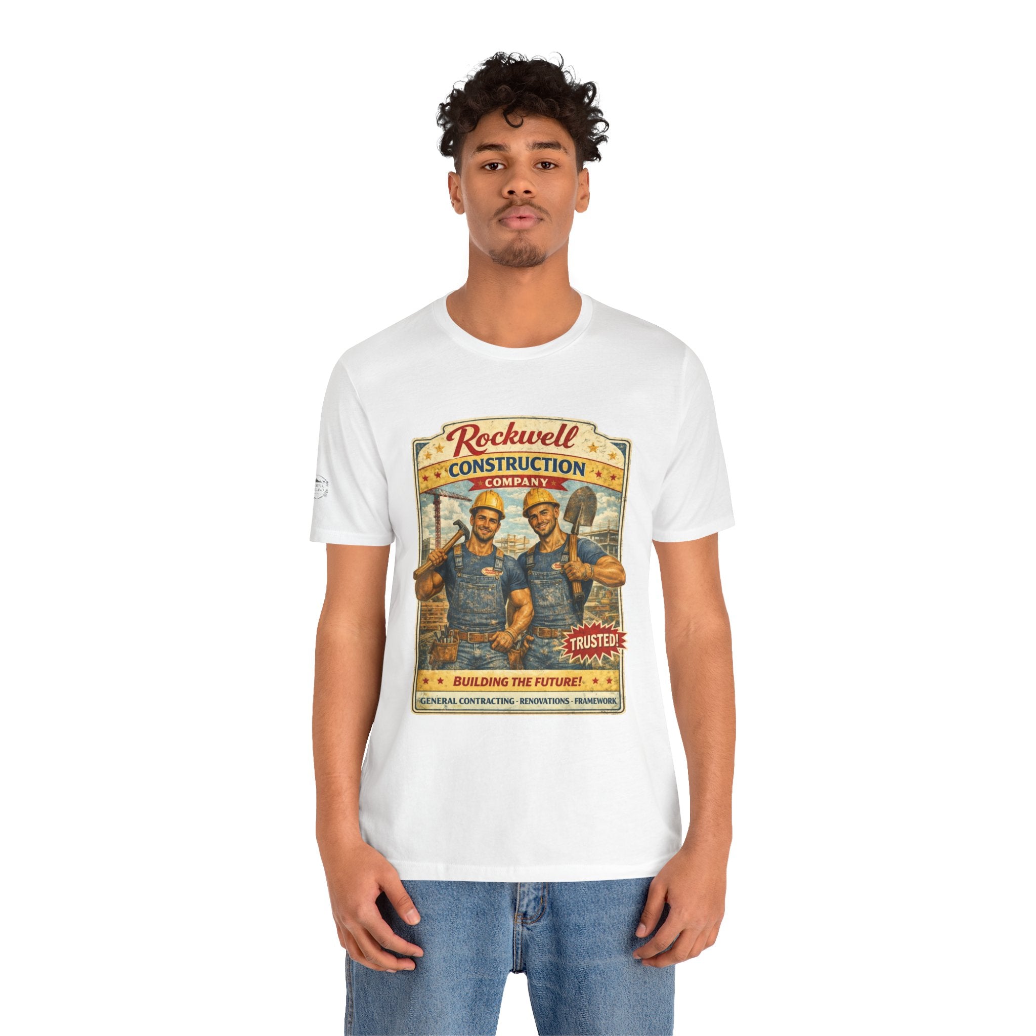 Rockwell Construction Vintage T-Shirt — "Building the Future" Retro Contractor Tee