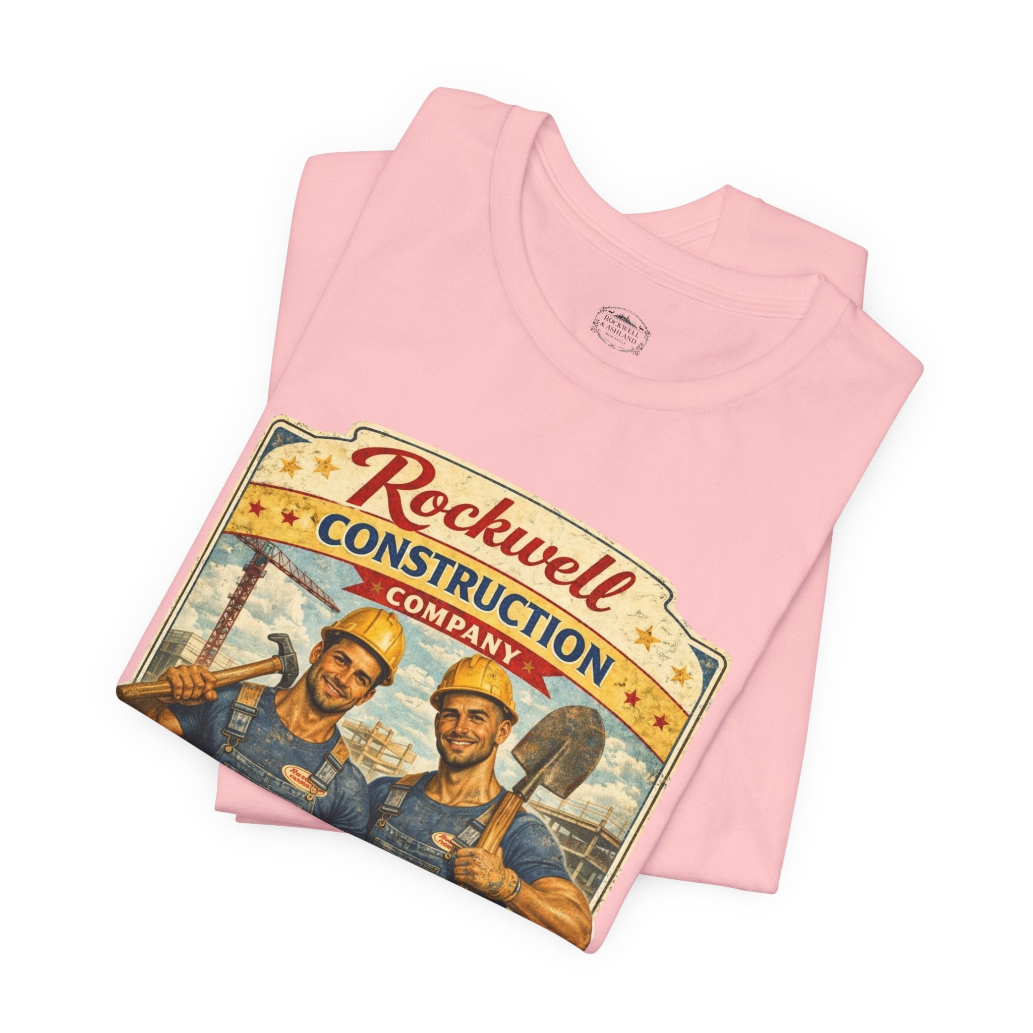 Rockwell Construction Vintage T-Shirt — "Building the Future" Retro Contractor Tee