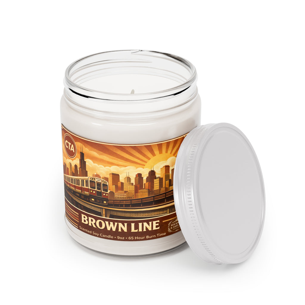 “Brown Line” Scented Soy Candle – 9oz