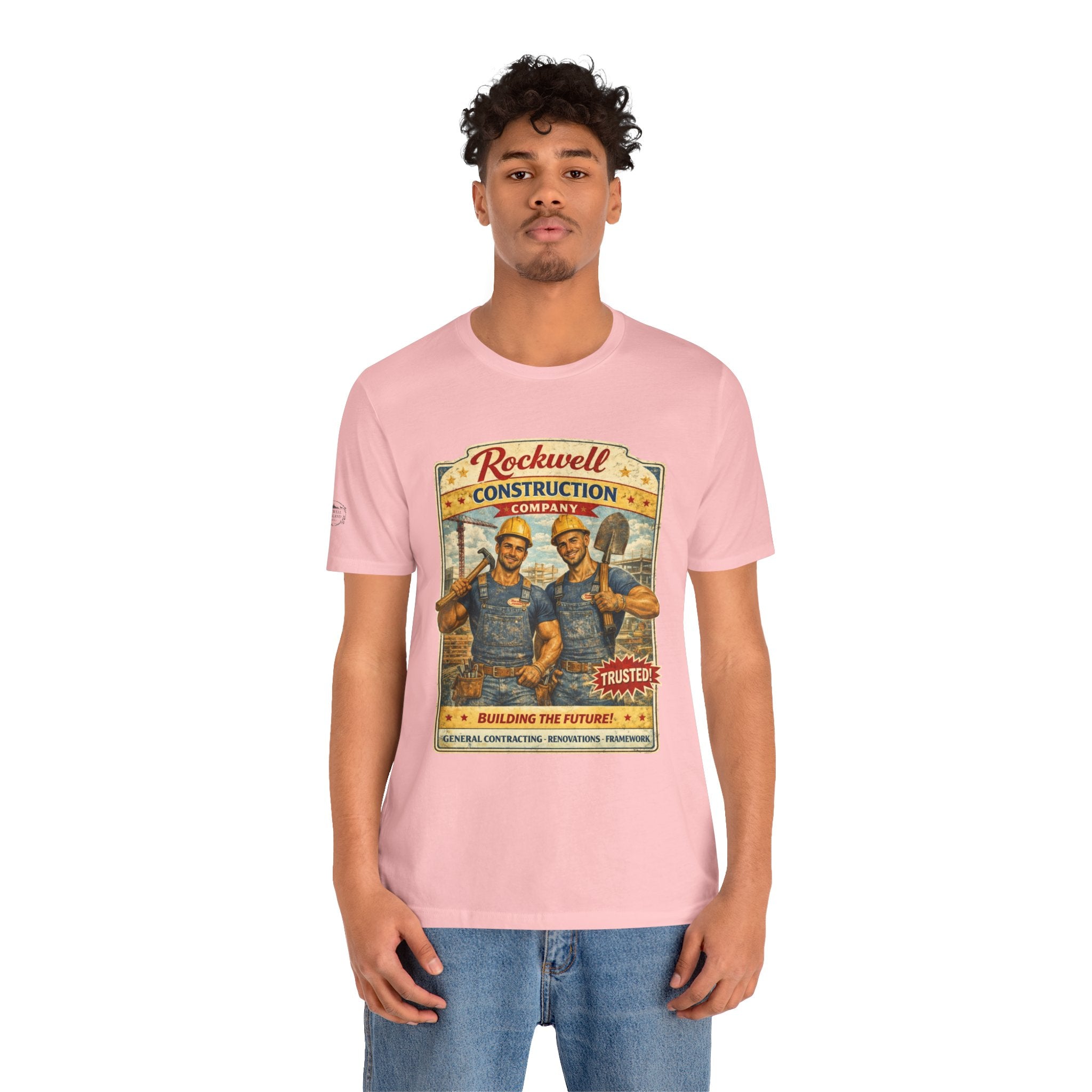 Rockwell Construction Vintage T-Shirt — "Building the Future" Retro Contractor Tee