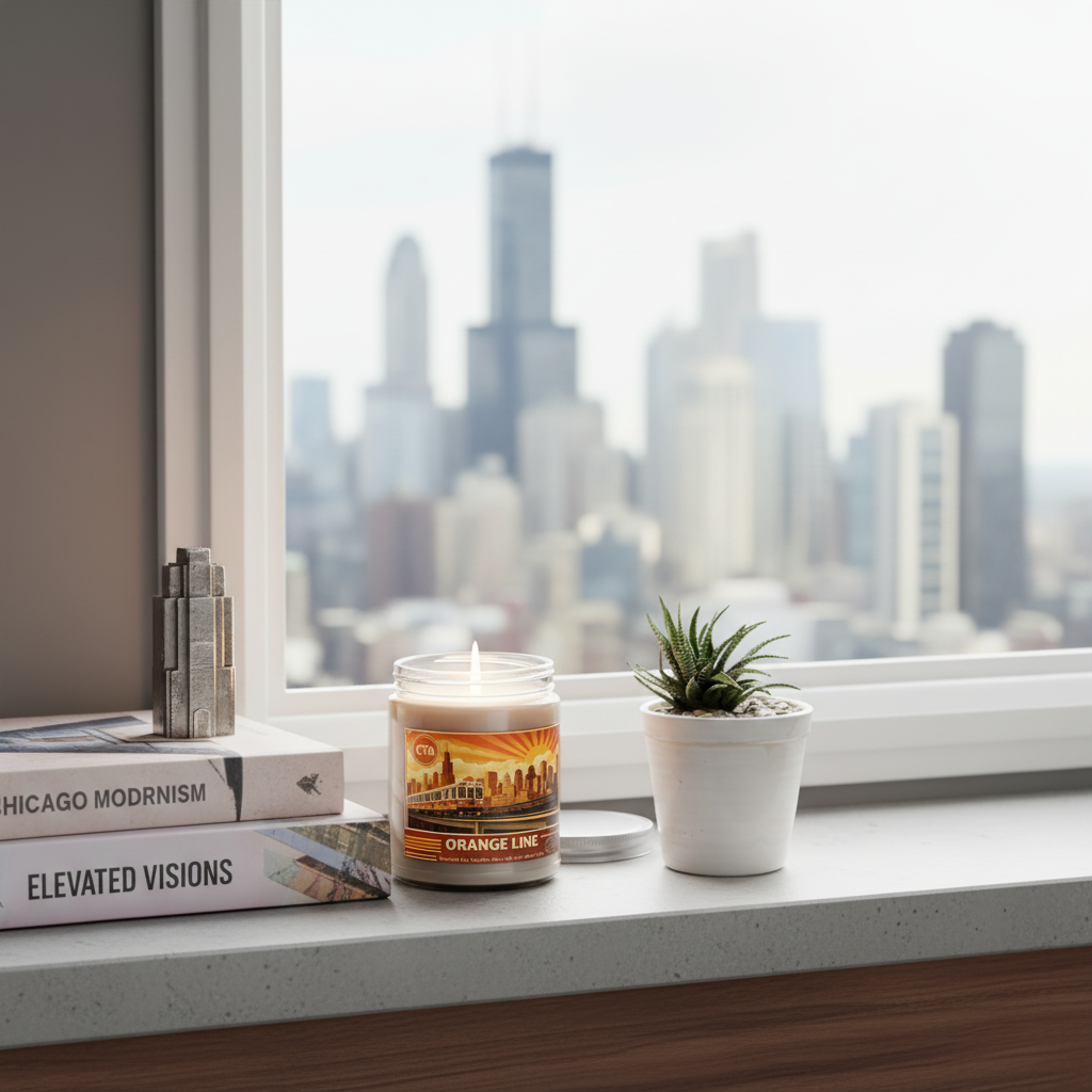 “Orange Line” Scented Soy Candle — 9oz
