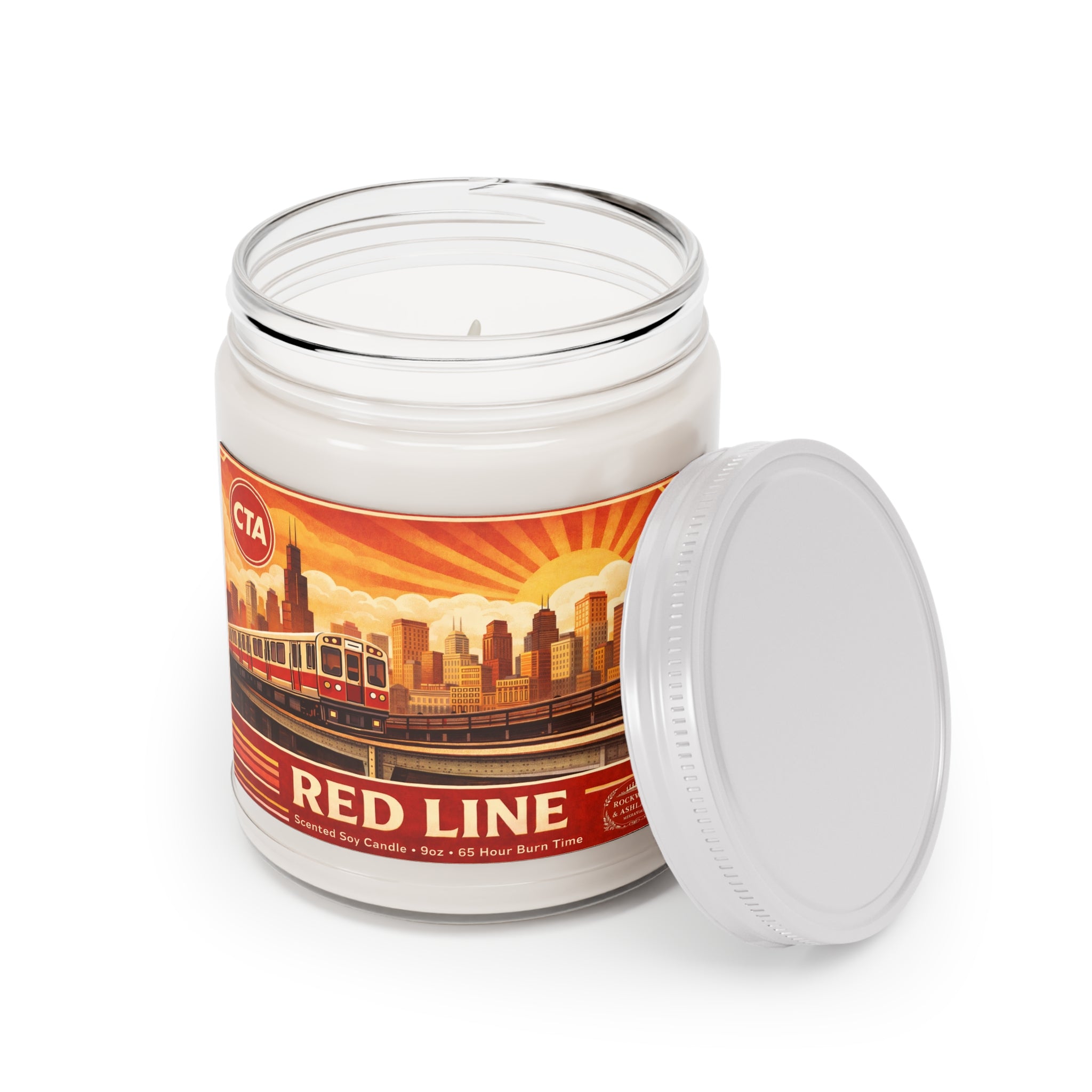 “Red Line” Scented Soy Candle — 9oz