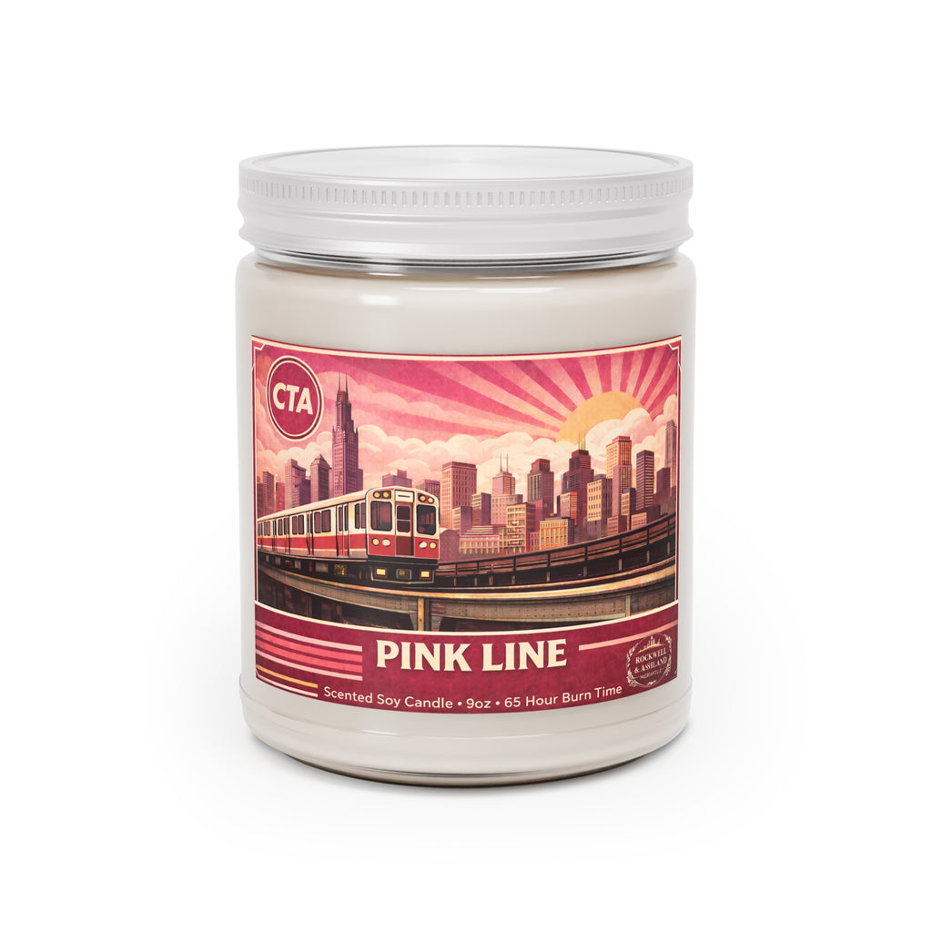 “Pink Line” Scented Soy Candle – 9oz