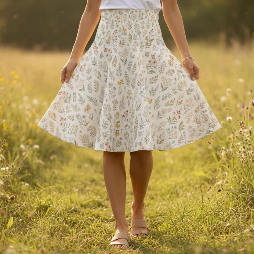 “R&A Prairie Spring” Skater Skirt
