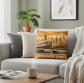 R&A “Orange Line” Pillow 18” X 18”