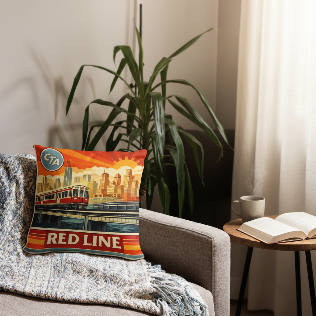 R&A “Red Line” Pillow 18” X 18”
