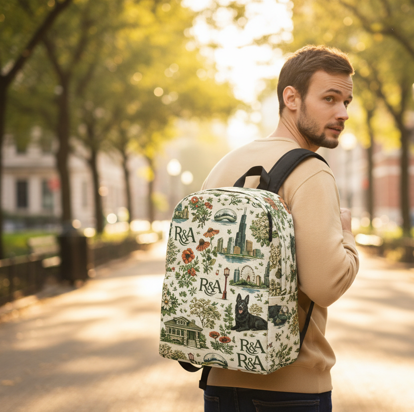 “R&A Monogram” Backpack