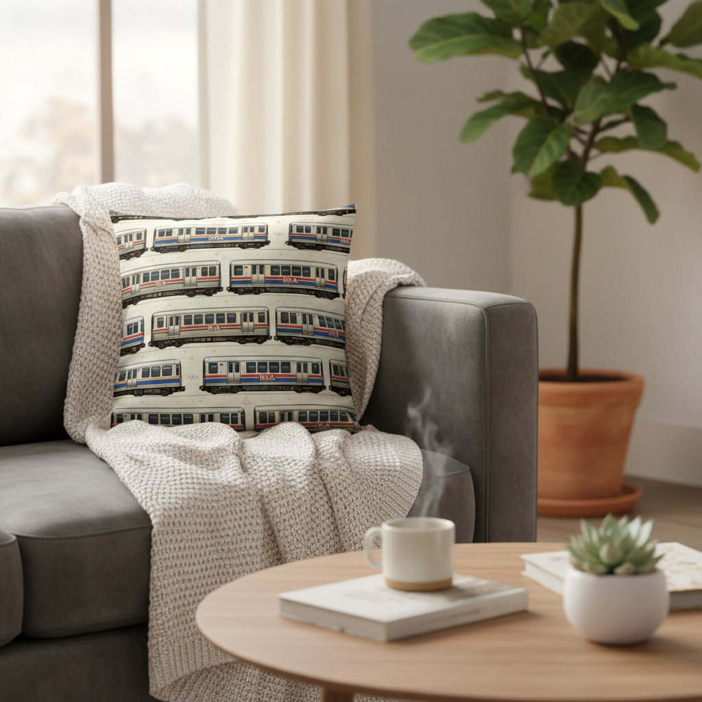 Rolling Stock Pillow