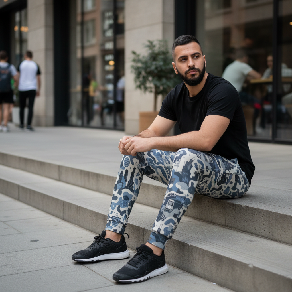“Disguised as Chicago” Men's Camouflage Joggers