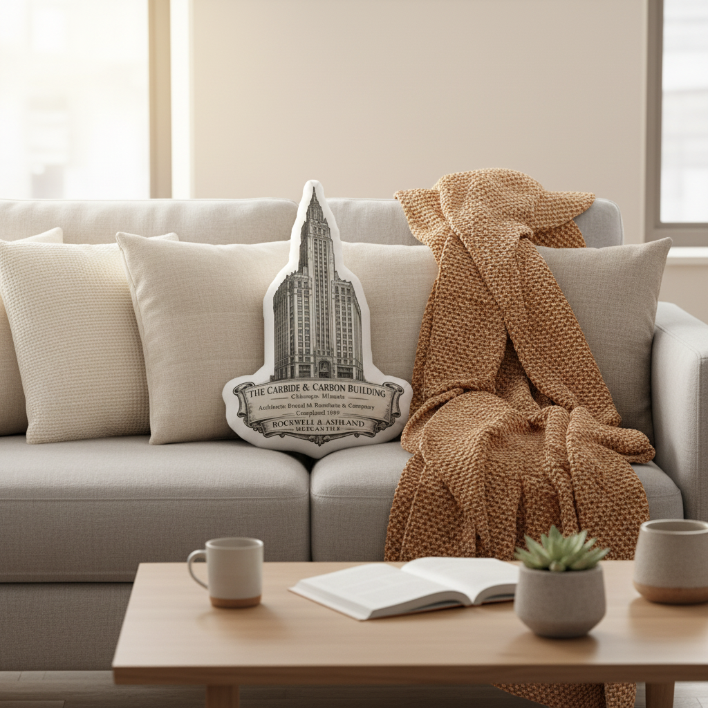R&A Carbide & Carbon Building Shaped Pillow