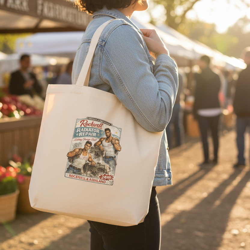 Vintage Pinup Worker Eco Tote Bag