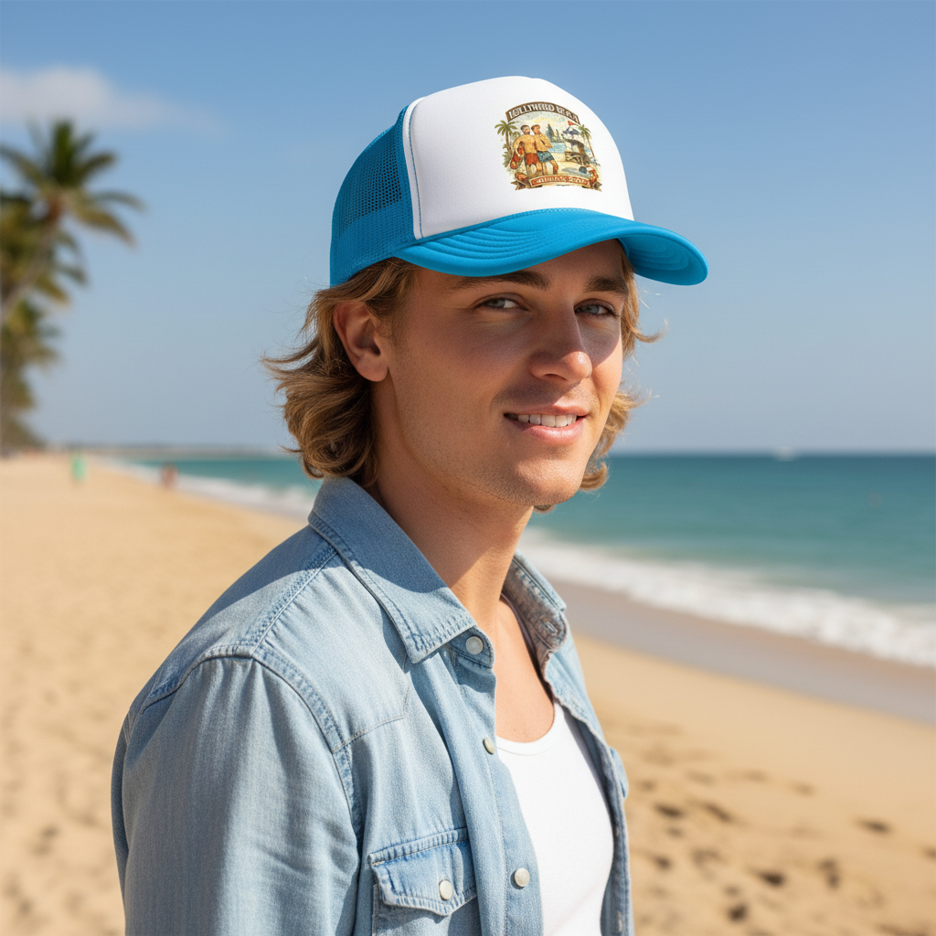 “Hollywood Beach Athletic” Foam trucker hat
