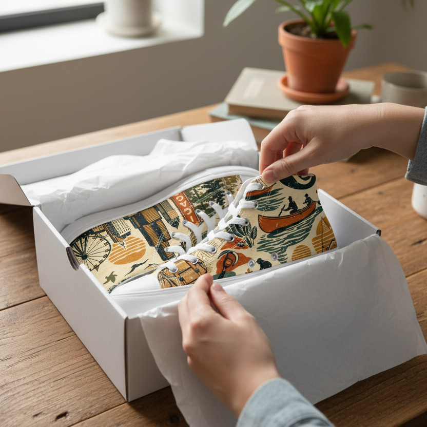 “R&A Adventure” Men’s high top canvas shoes