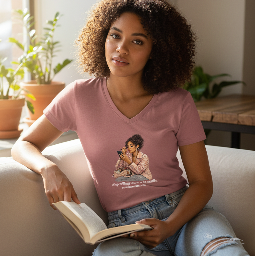 “Smile” V-Neck Tee