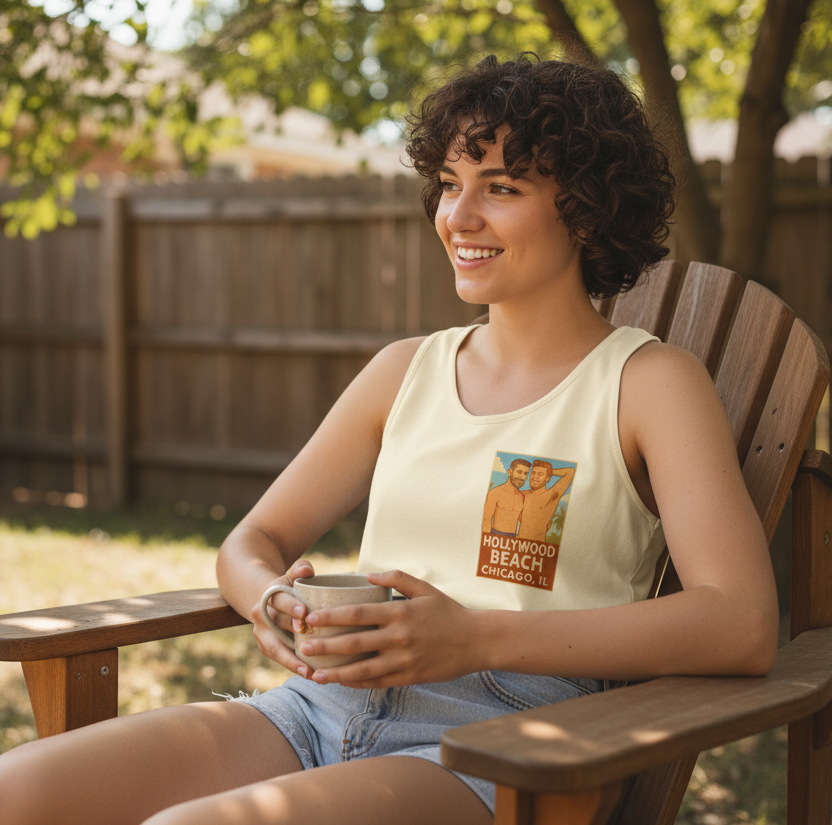 “Hollywood Beach” garment-dyed tank top